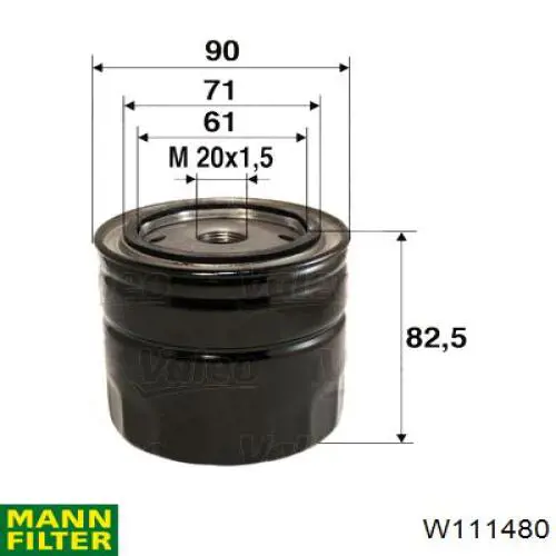 Купити W111480 Mann-Filter Фільтр очищення масла відцентровий