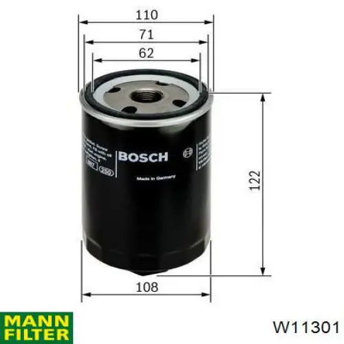 W11301 Mann-Filter Фільтр масла