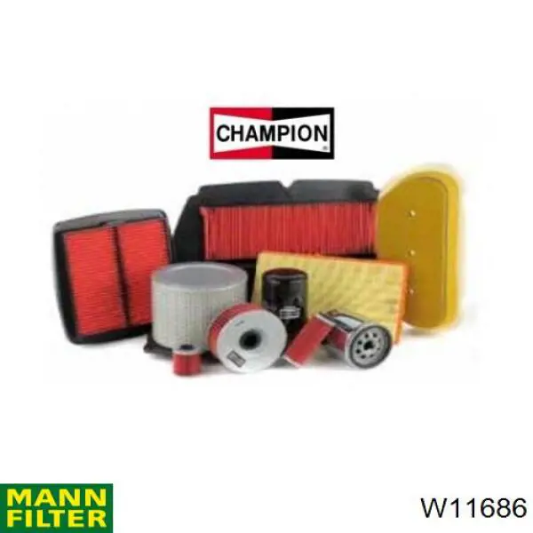 Масляний фільтр двигуна Mann-Filter W11686 ціна, від 55.99 USD