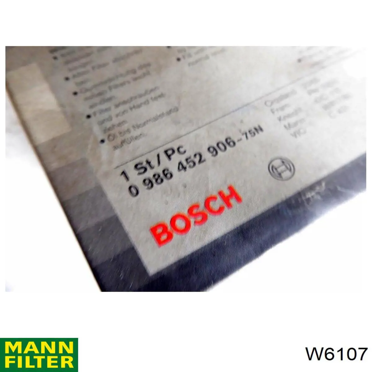 Масляний фільтр W6107 Mann-Filter