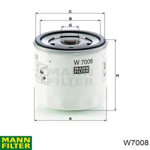 Купити W7008 Mann-Filter Фільтр очищення масла відцентровий