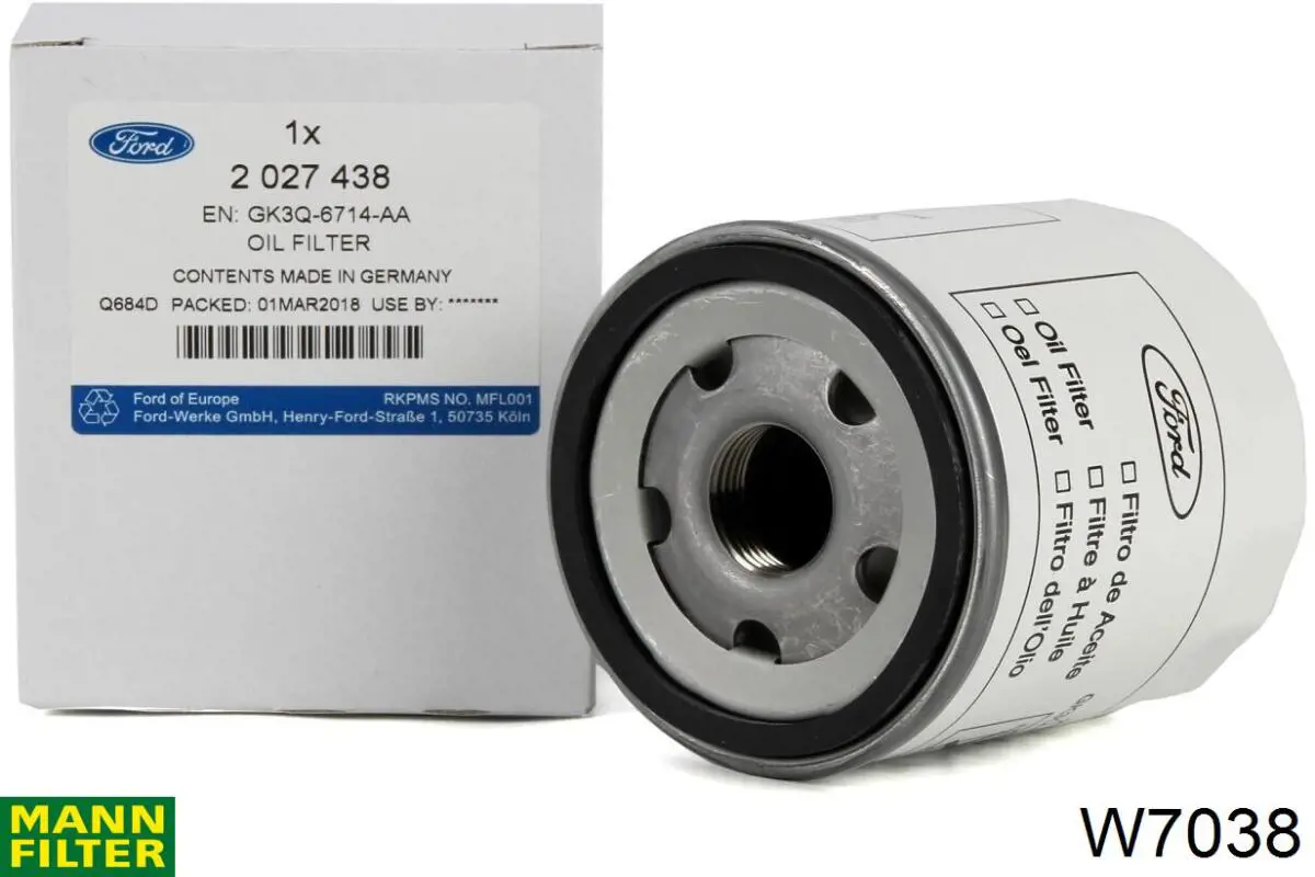 Купити W7038 Mann-Filter Фільтр очищення масла відцентровий