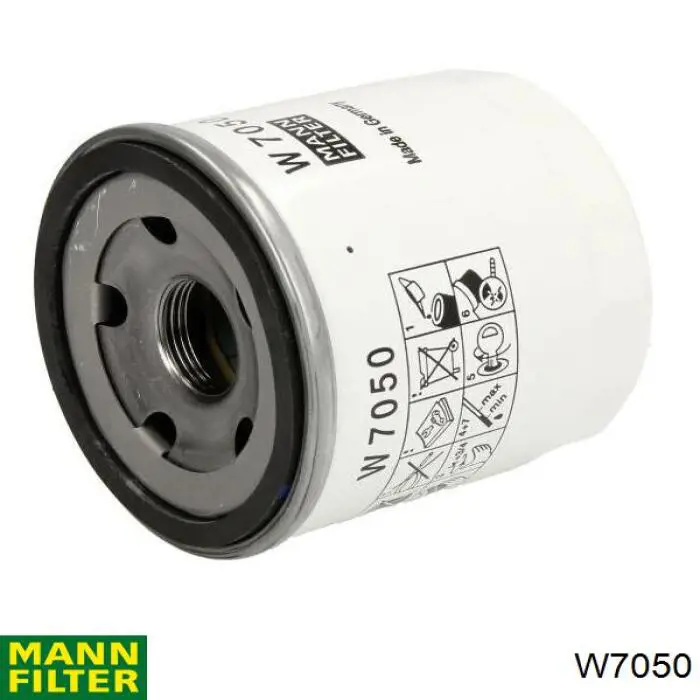 Масляний фільтр двигуна Mann-Filter W7050 ціна, від 8.39 USD