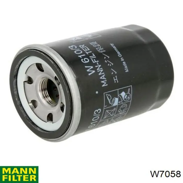 Масляний фільтр двигуна Mann-Filter W7058 ціна, від 6.25 USD