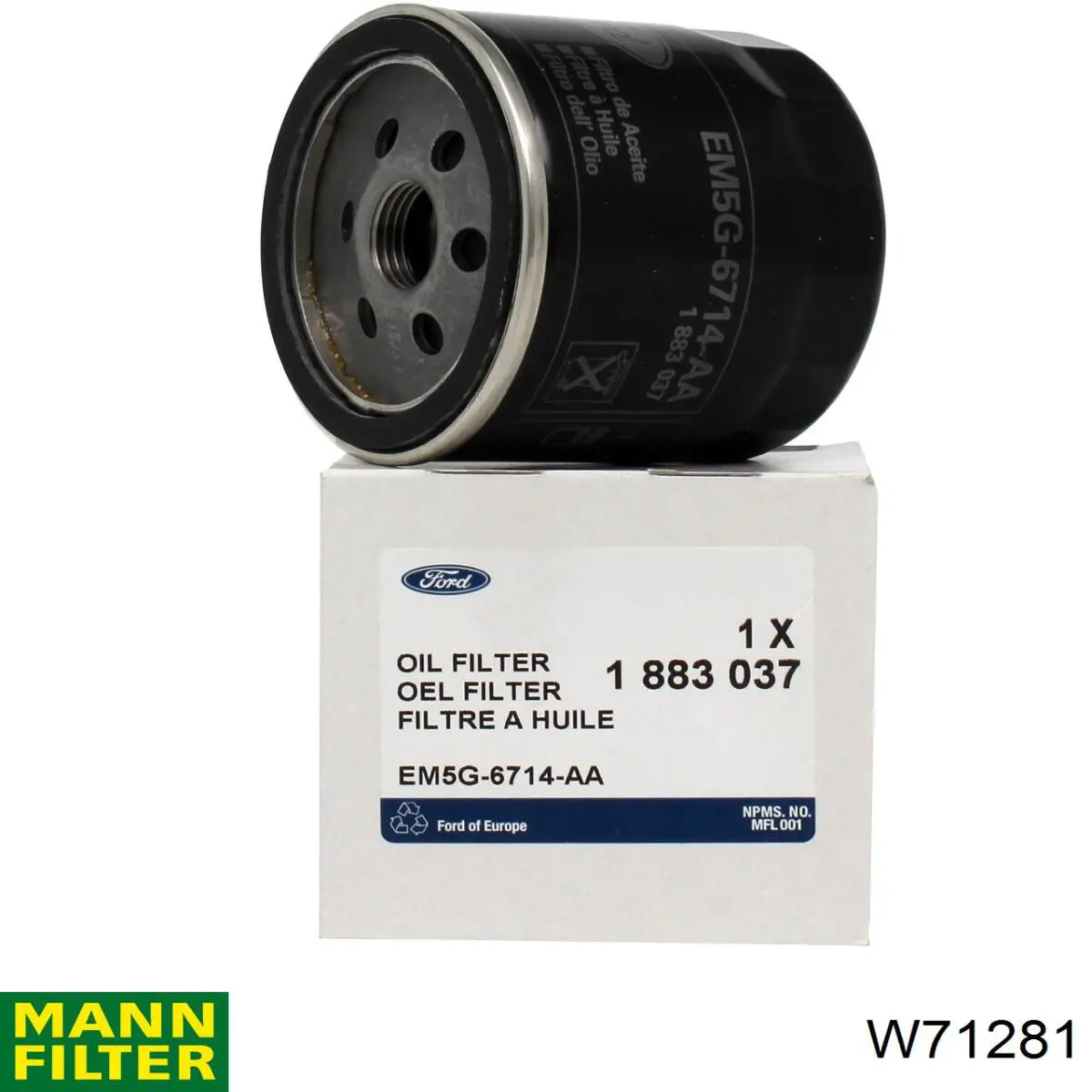 Масляний фільтр двигуна Mann-Filter W71281 ціна, від 4.33 USD