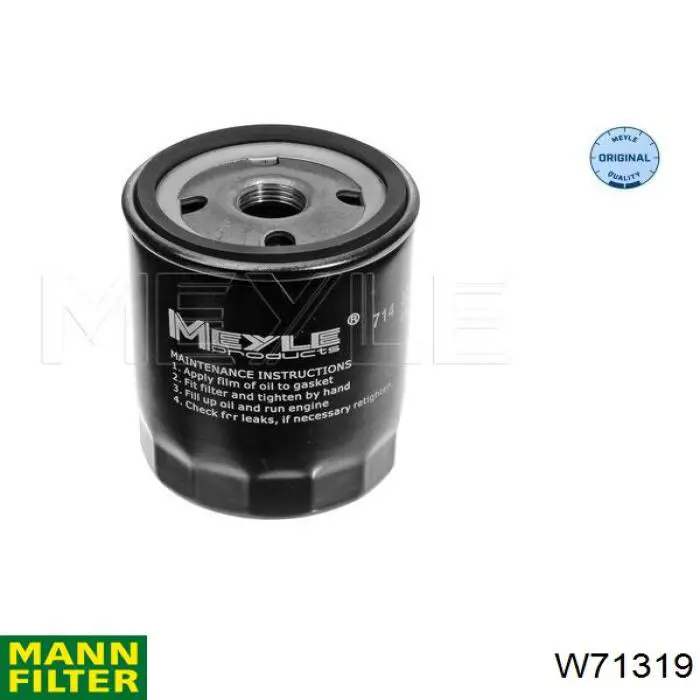 Масляний фільтр двигуна Mann-Filter W71319 ціна, від 6.66 USD