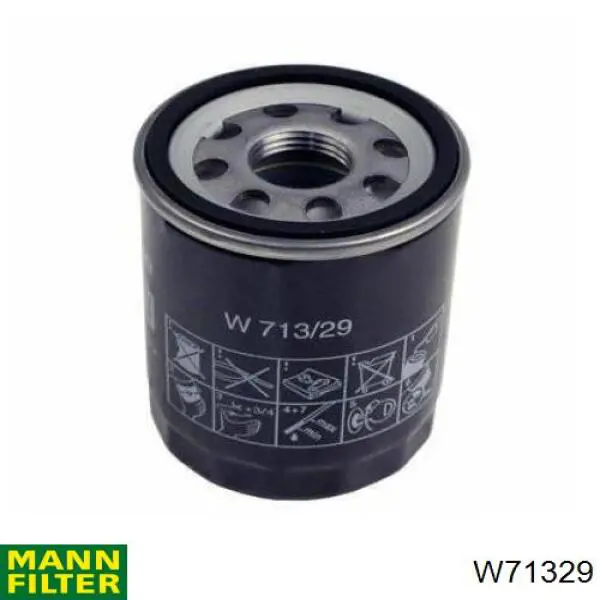 Масляний фільтр двигуна Mann-Filter W71329 ціна, від 17.60 USD