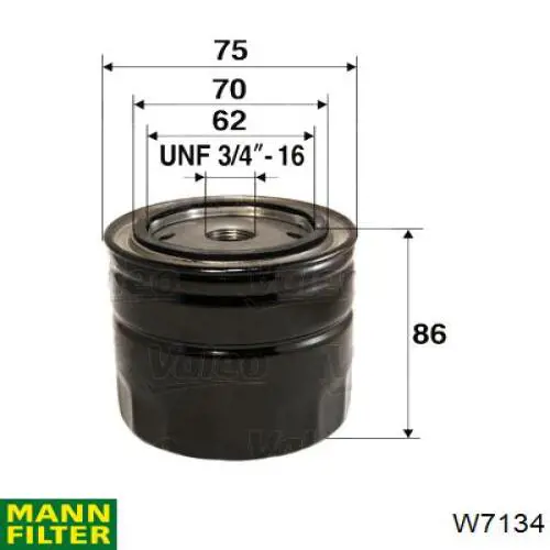 W7134 Mann-Filter фільтр масляний