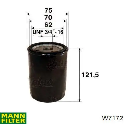 Масляний фільтр W7172 Mann-Filter