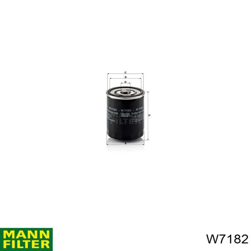 W7182 Mann-Filter фільтр масляний
