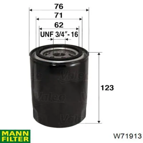 Масляний фільтр двигуна Mann-Filter W71913 ціна, від 6.45 USD