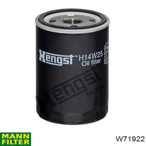 W71922 Mann-Filter Фільтр масла