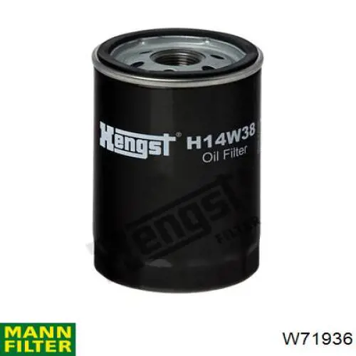 Масляний фільтр двигуна Mann-Filter W71936 ціна, від 8.45 USD