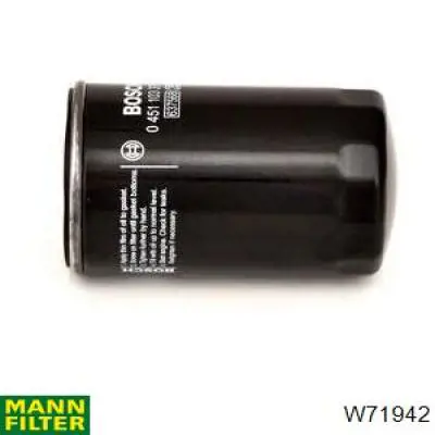 Масляний фільтр двигуна Mann-Filter W71942 ціна, від 6.93 USD