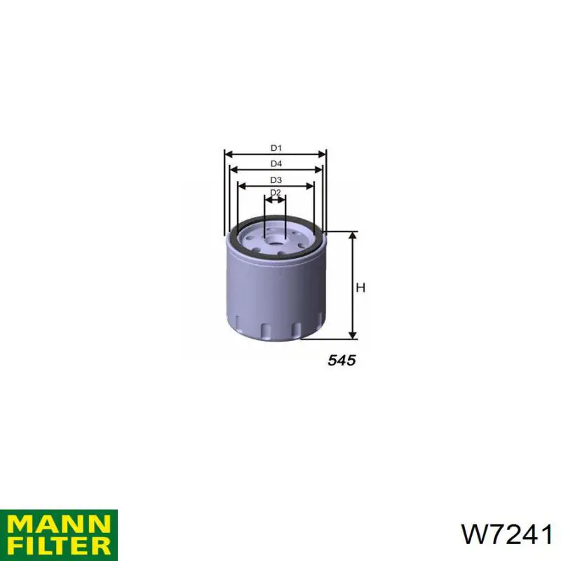 Фільтр масляний Mann-Filter W7241