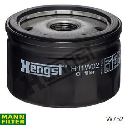 Масляний фільтр двигуна Mann-Filter W752 ціна, від 9.25 USD