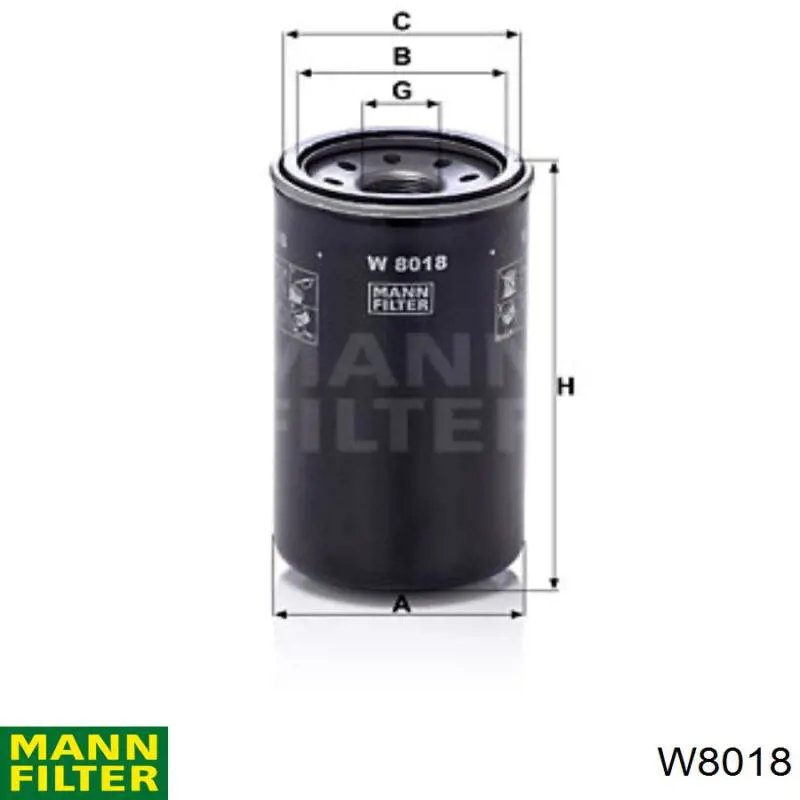 W8018 Mann-Filter фільтр масляний