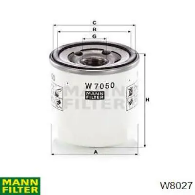 W8027 Mann-Filter фільтр масляний