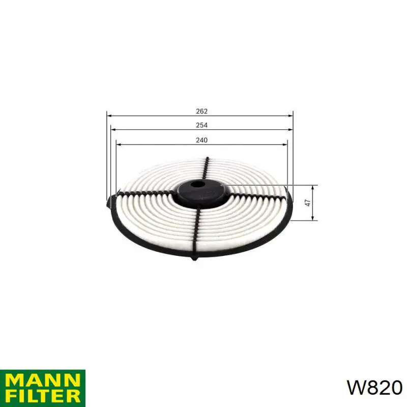 Масляний фільтр двигуна Mann-Filter W820 ціна, від 7.38 USD