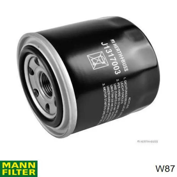 Масляний фільтр двигуна Mann-Filter W87 ціна, від 4.54 USD