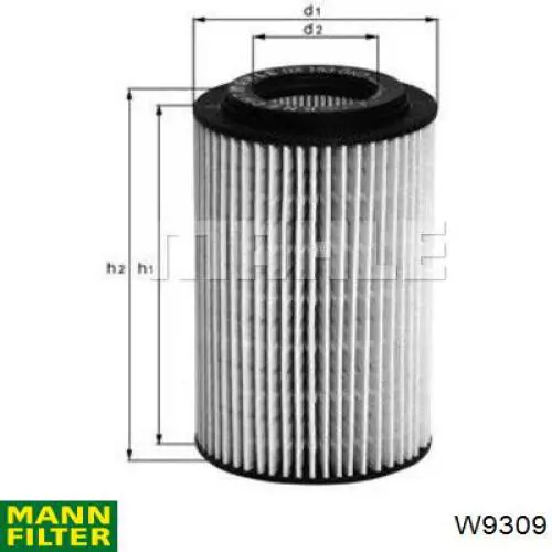 W9309 Mann-Filter фільтр масляний