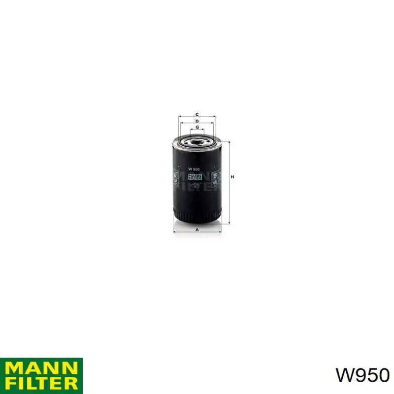 Масляний фільтр W950 Mann-Filter