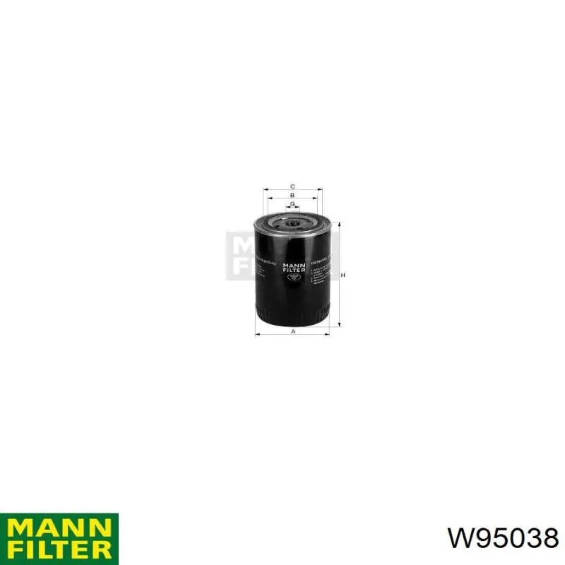 Фільтр масляний W95038 Mann-Filter