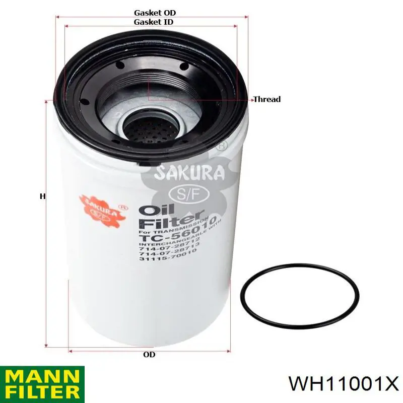 Фільтр гідравлічної системи WH11001X Mann-Filter