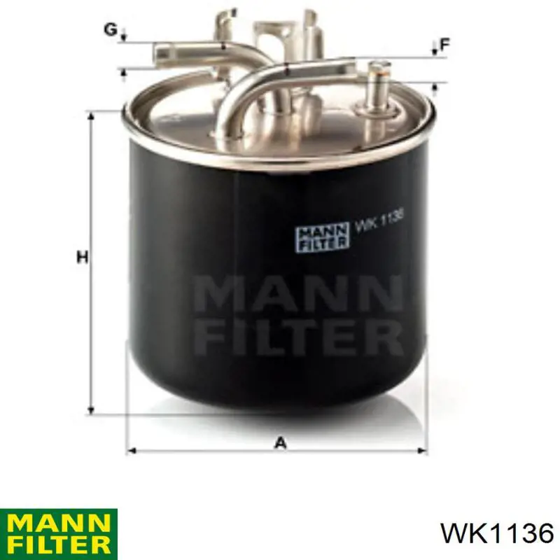 WK1136 Mann-Filter фільтр паливний