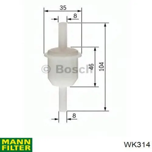 WK314 Mann-Filter фільтр паливний