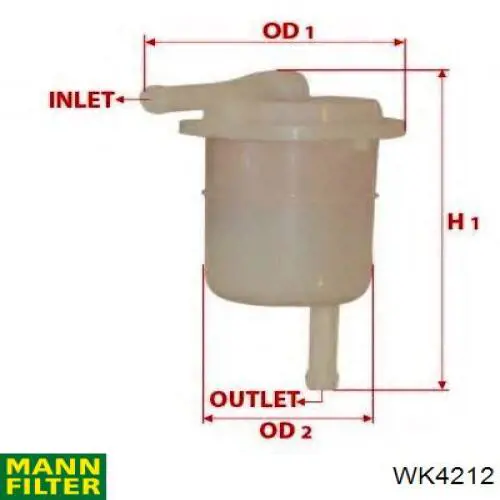 WK4212 Mann-Filter фільтр паливний