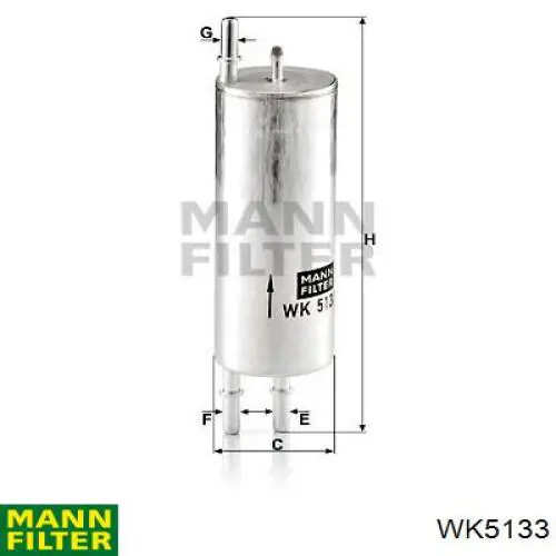 Фільтр тонкого очищення палива Mann-Filter WK5133 ціна, від 69.34 USD