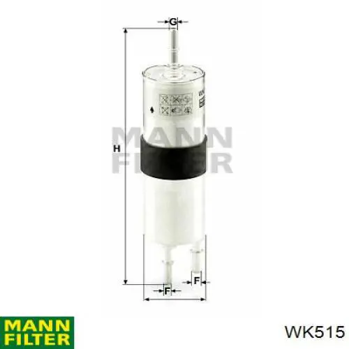 Купити WK515 Mann-Filter Фільтр-відстійник палива грубої очистки
