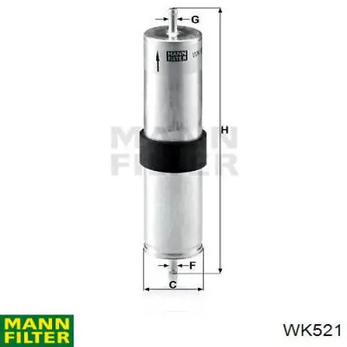 Паливний фільтр WK521 Mann-Filter