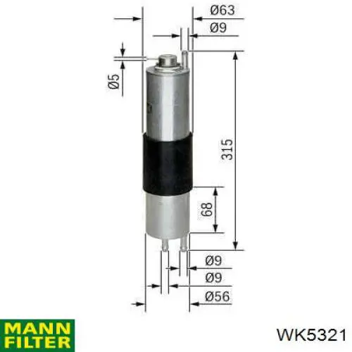 Паливний фільтр WK5321 Mann-Filter