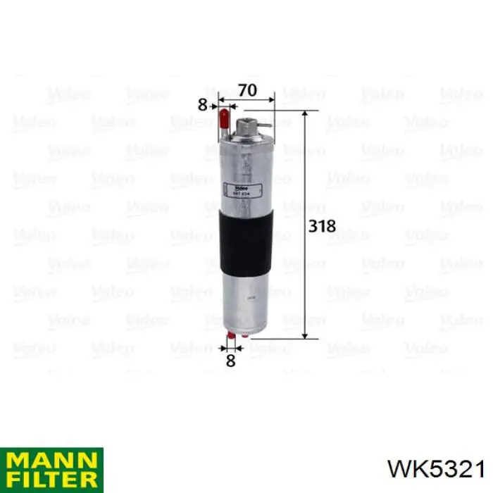 Купити WK5321 Mann-Filter Фільтр-відстійник палива грубої очистки