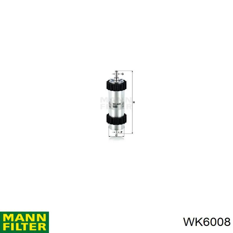 Фільтр тонкого очищення палива Mann-Filter WK6008 ціна, від 25.07 USD