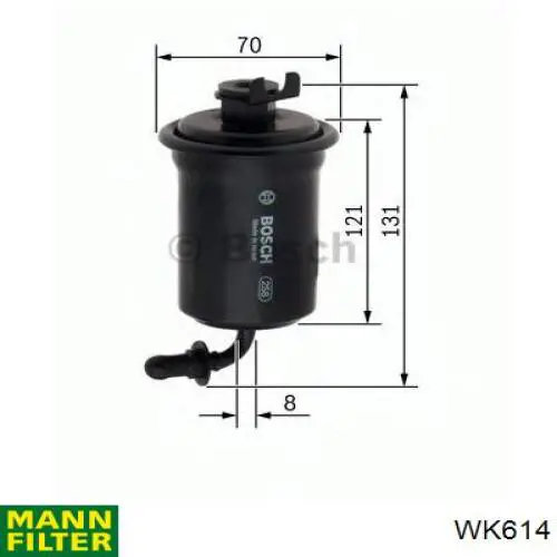 Купити WK614 Mann-Filter Фільтр-відстійник палива грубої очистки