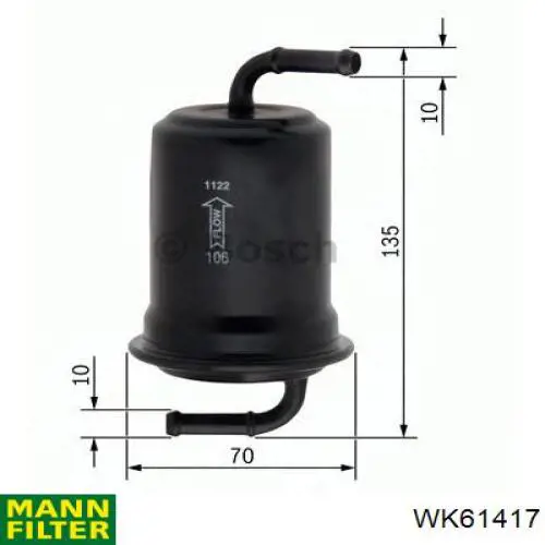 Фільтр тонкого очищення палива Mann-Filter WK61417 ціна, від 11.18 USD
