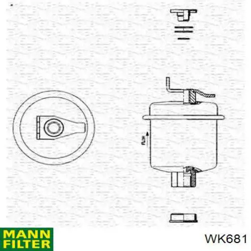 Фільтр тонкого очищення палива Mann-Filter WK681 ціна, від 5.93 USD