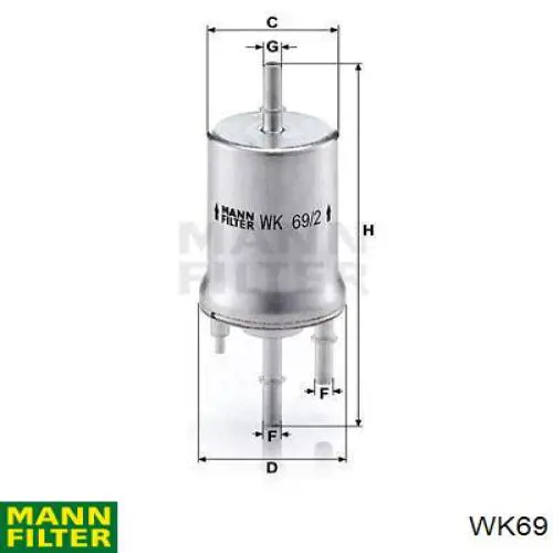 WK69 Mann-Filter фільтр паливний