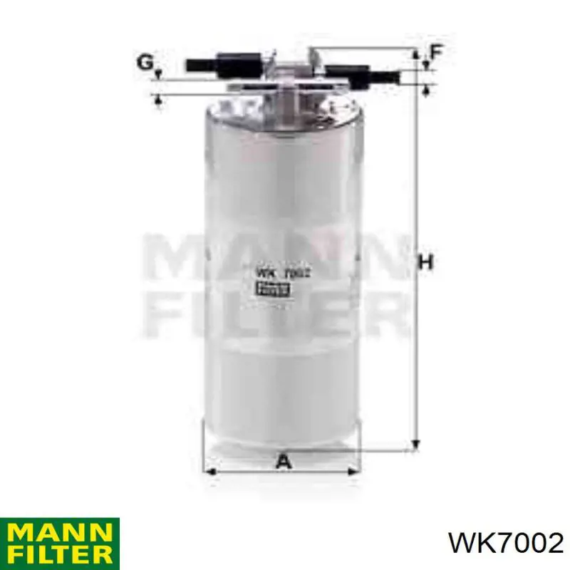 Фільтр тонкого очищення палива Mann-Filter WK7002 ціна, від 40.97 USD
