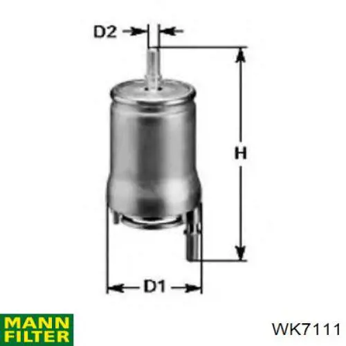 Фільтр тонкого очищення палива Mann-Filter WK7111 ціна, від 37.54 USD