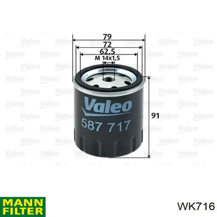 WK716 Mann-Filter фільтр паливний
