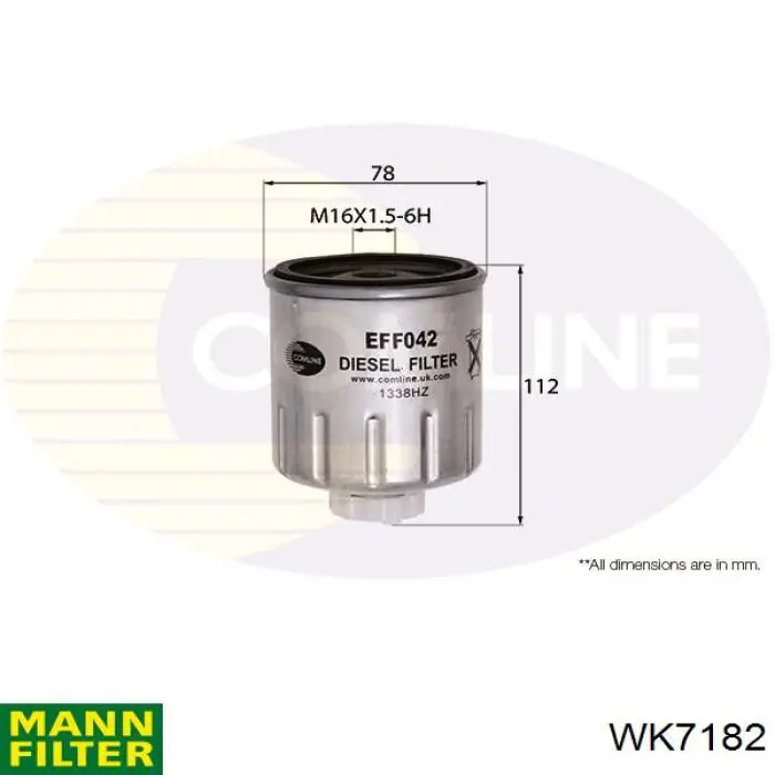 Фільтр тонкого очищення палива Mann-Filter WK7182 ціна, від 10.91 USD