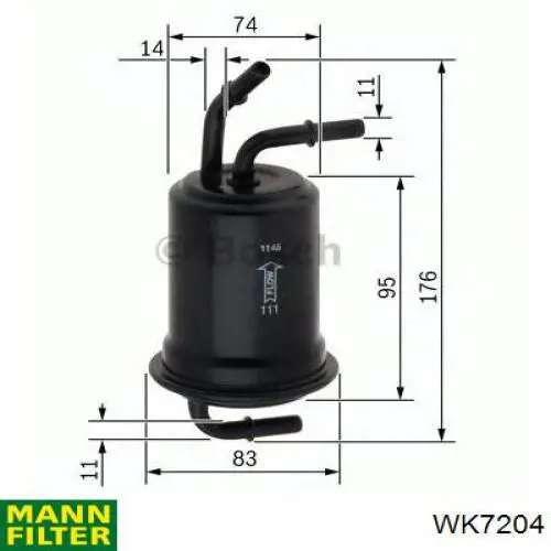 Купити WK7204 Mann-Filter Фільтр-відстійник палива грубої очистки