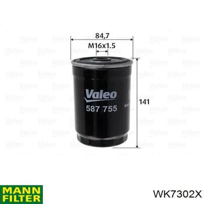 WK7302X Mann-Filter фільтр паливний