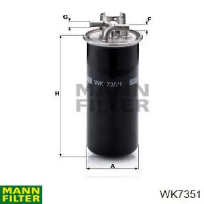 Фільтр тонкого очищення палива Mann-Filter WK7351 ціна, від 53.53 USD