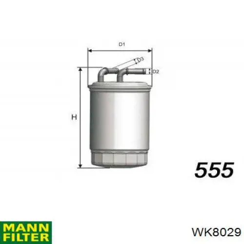 Купити WK8029 Mann-Filter Фільтр-відстійник палива грубої очистки