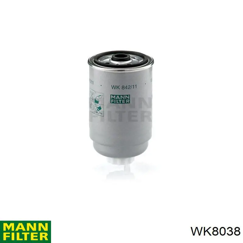 Купити WK8038 Mann-Filter Фільтр-відстійник палива грубої очистки